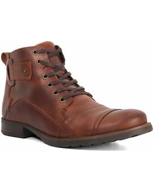 Dune Simon 1 Leather Lace Up Chukka Boots - Brown