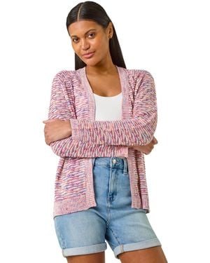 Roman Textured V-Neck Knit Shrug
