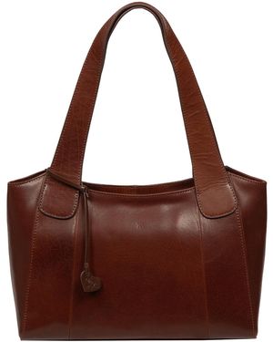 NiNa Amora 'Contessa' Conker Leather Handbag - Brown