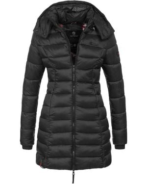 Marikoo Winter Gewatteerde Jas Abendsternchen Met Capuchon - Zwart