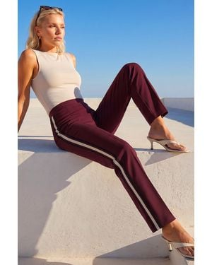 Roman Petite Side Stripe Trouser - Red