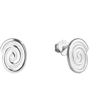 The Jewellery Stockroom Sterling Swirl Studs - Metallic