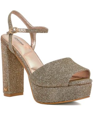 Dune Mayci Suede Platform Open Toe Sandals - Grey