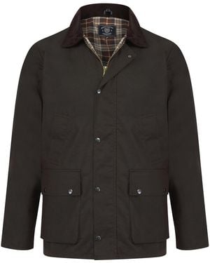Kensington Eastside Cotton Wax Jacket With Corduroy Collar - Black