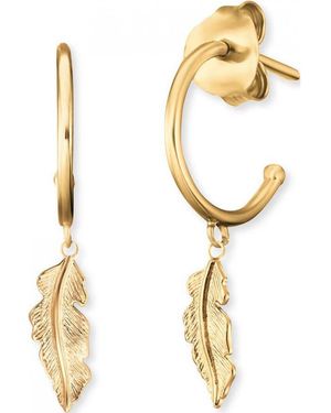 Engelsrufer Ere-Feder-G-Cr Ladies Feather Earrings - Metallic