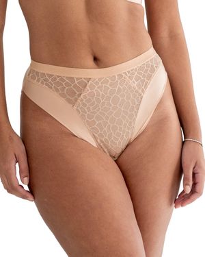 Pour Moi 99503 Geo Sculpt High Leg Brief - Brown