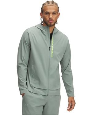Under Armour Outrun Storm Hooded Running Jacket - Green