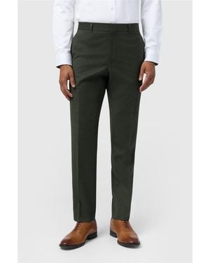 Ted Baker Flat Fronted Slim Fit Suit Trousers - Black