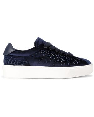 Kurt Geiger Leather Albion Retro Trainers - Blue