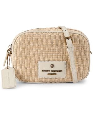 Kurt Geiger Chiswick Raffia Camera Bag - Natural
