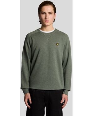 Lyle & Scott Cotton Marl Raglan Sweatshirt - Green