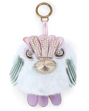 Kurt Geiger Pom Pom Eagle Charm - White