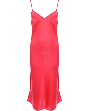 Eres Colorama Ivresse Silk Satin Long Slip Dress - Red