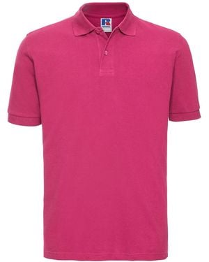 Russell Classic Cotton Pique Polo Shirt - Pink