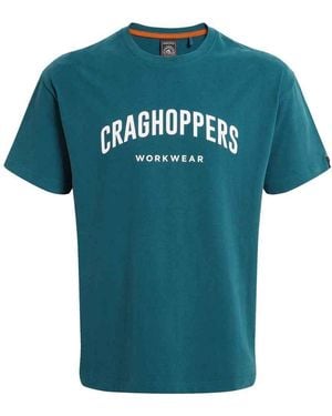 Craghoppers Batley Work T-Shirt (Dark Aegean) Material_Synthetic - Blue