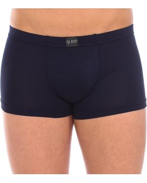 Q En Bamboo Elastic Breathable Boxer Shorts Q514 - Blue