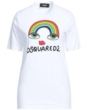 DSquared² Graphic T-Shirt Cotton - White