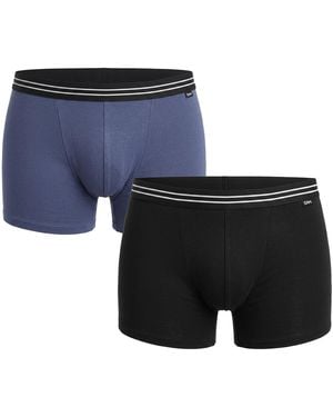 DIM Pack Of 2 Elastic Cotton Boxers D6578 - Blue