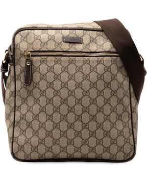 Gucci Pre-Owned Gg Supreme Crossbody - Grey