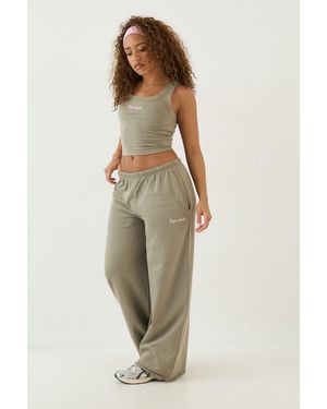 DSGN Studio Lightweight Mid Rise Wide Leg Jogger - Natural