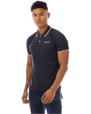 Aquascutum Slim Short-Sleeved Polo Shirt - Blue