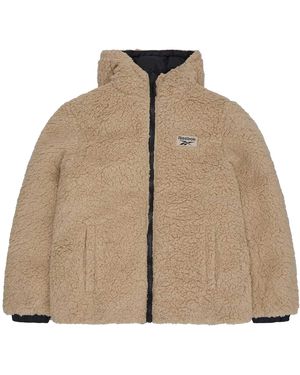 Reebok Ladies Sherpa Reversible Puffer Jacket - Natural