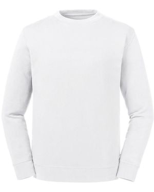 Russell Adults Pure Organic Reversible Sweatshirt Cotton - White