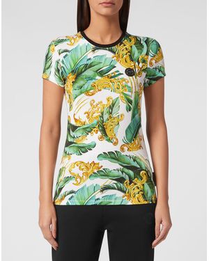 Philipp Plein T-Shirt Ronde Hals - Groen