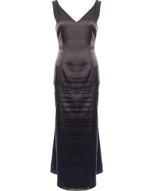 TFNC London Satin Bridesmaid Maxi Dress - Metallic