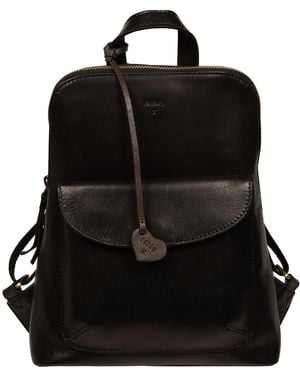NiNa Amora 'Letizia' Leather Backpack - Black