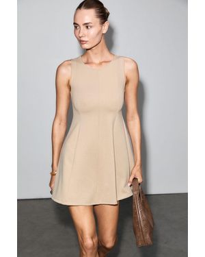 Grimelange A-Line Crew Neck Mini Dress - Natural