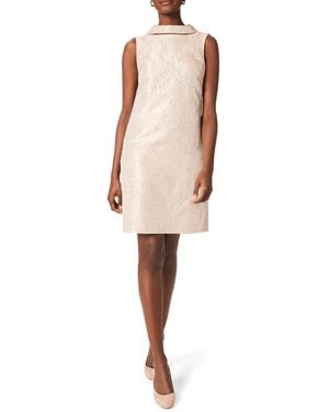 Hobbs Rosalind Shimmer Shift Dress - Natural