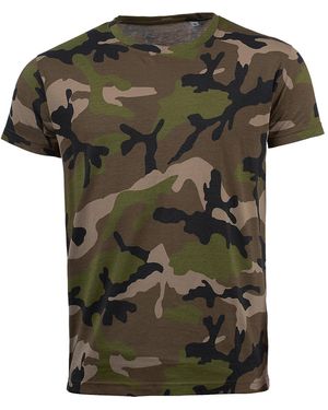 Sol's Camo Short Sleeve T-Shirt Cotton - Green