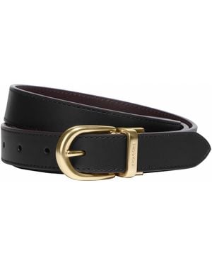 COACH 25Mm Cut To Size Classic Smooth Leather Belt - Black