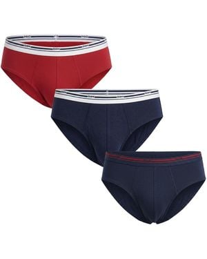 DIM Pack Of 3 Cotton Briefs Classic Colours D309Bb - Blue