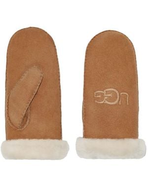 UGG Embroidered Mitten Gloves - Natural