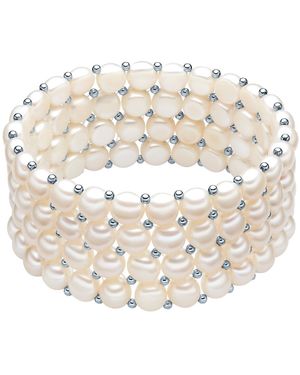 Valero Pearls Fresh Water Cultured Pearl Bracelet - Metallic