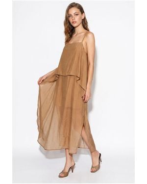 Bianco Lucci Midi Dress - Brown