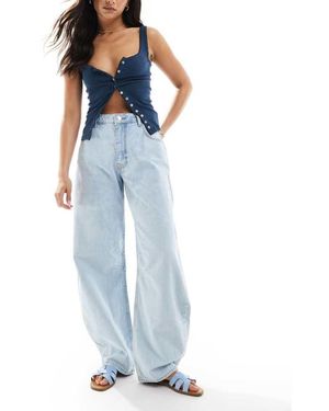 Miss Selfridge Barrel Leg Jean - Blue