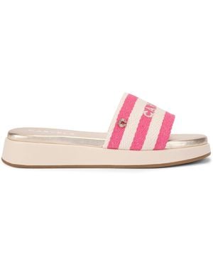 Carvela Kurt Geiger Canvas Palermo Stripe Mule Mules - Pink