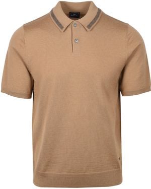 Paul Smith Merino Jumper Ss Polo Cotton - Natural