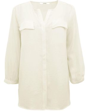 Secret Label Chiffon Crepe Pocket Blouse - White