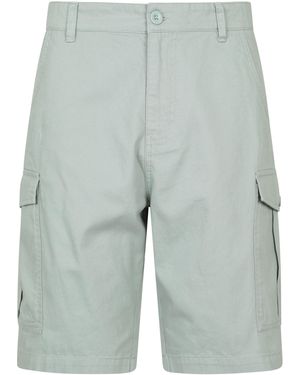 Mountain Warehouse 'Lakeside' Twill Cotton Cargo Shorts With Multiple Pockets - Grey