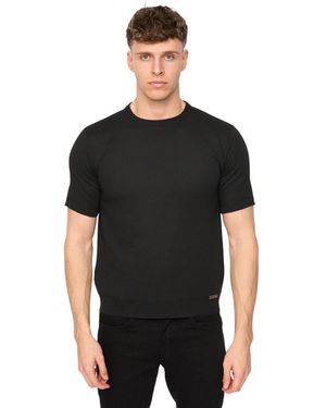 Duck and Cover Marvela Knitted T-Shirt - Black