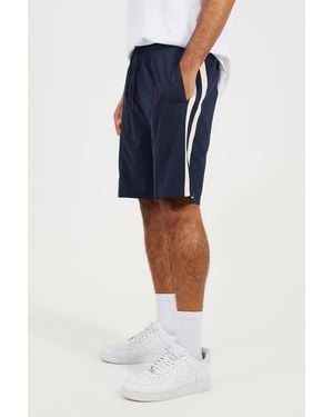 Brave Soul Double Side Stripe Jersey Shorts - Blue