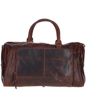 Ashwood Leather Holdall With Spacious Interior - Brown