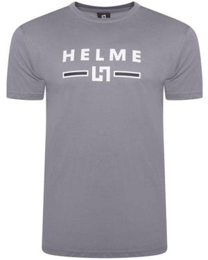 Helm Short Sleeve T-Shirt 100% Cotton Crew Neck - Grey