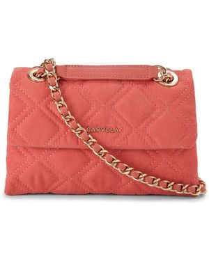 Carvela Kurt Geiger Suedette Rosa Chain Shoulder Bag - Red