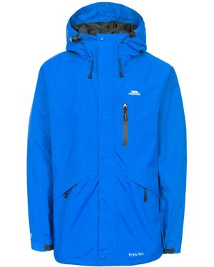 Trespass Corvo Hooded Full Zip Waterproof Jacket/Coat - Blue