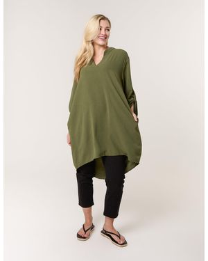 Blue Vanilla Tunic With Two Side Pockets - Green